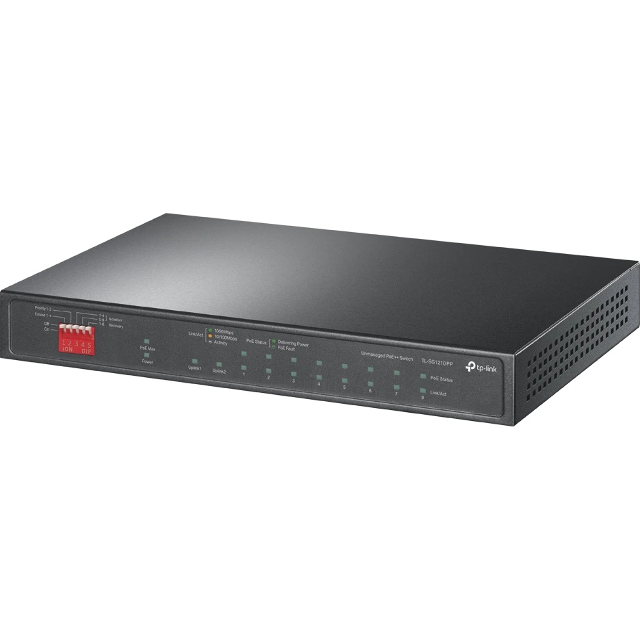 Сетевой коммутатор TP-LINK 1xSFP 1xRJ45 Количество портов PoE+ 6 123 Вт TL-SG1210PP