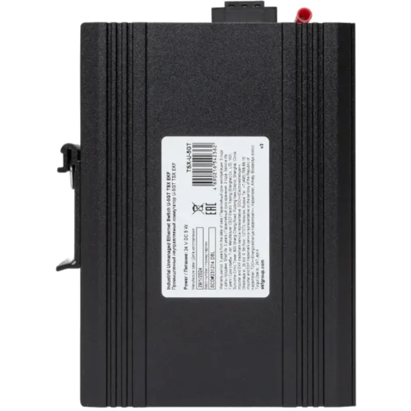 Промышленный неуправляемый коммутатор U-5GT, 5 портов 10/100/1000Base-T(X) RJ45, монтаж на динрейку