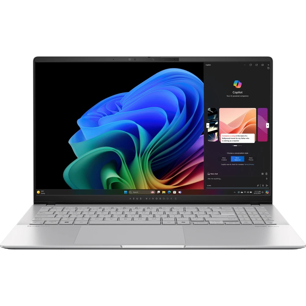 Ноутбук ASUS Vivobook S 15 OLED S5507QA-MA013W Snapdragon® X Plus X1P 42 100   3.4GHz  LPDDR5X 16GB