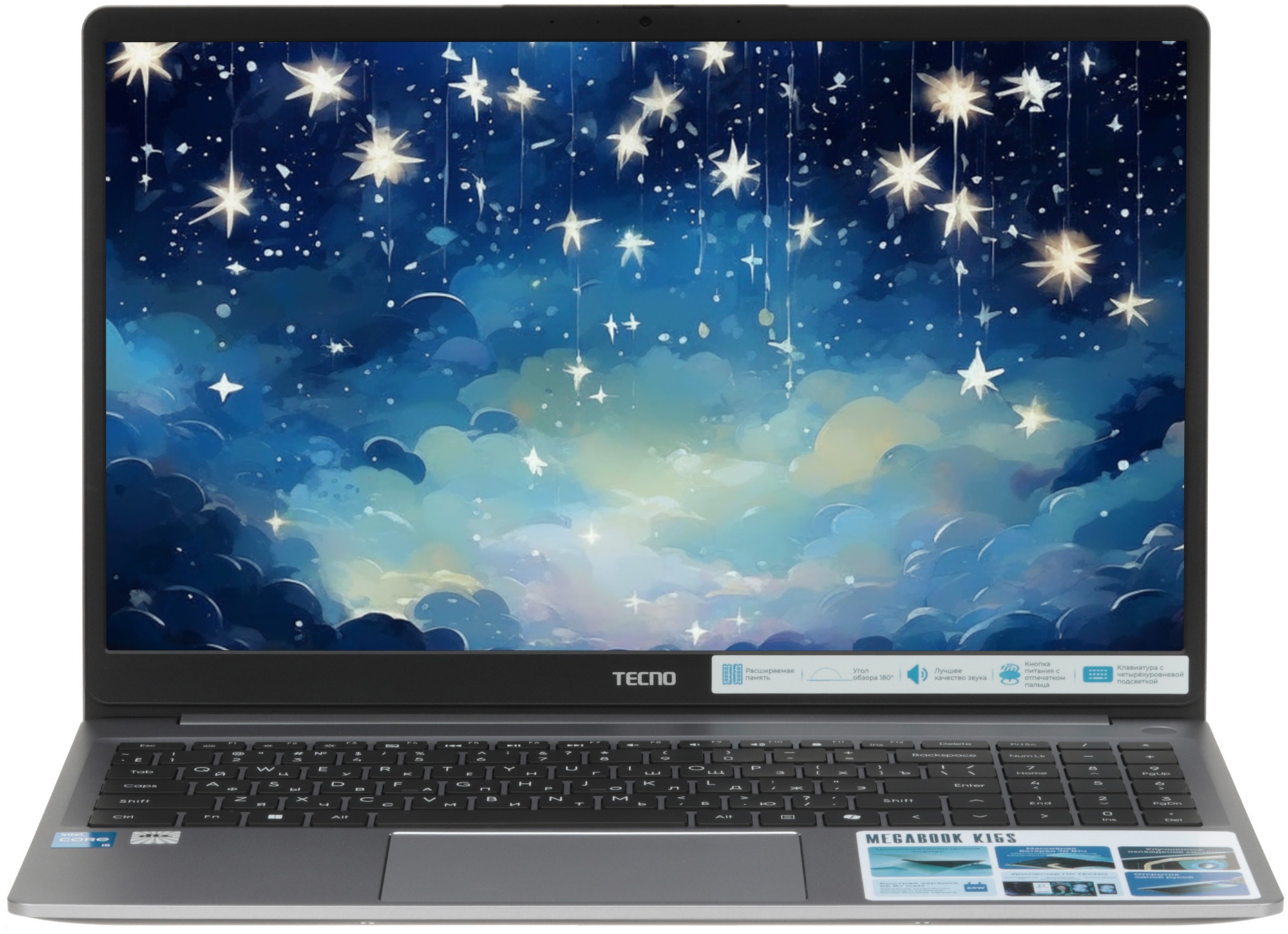 Ноутбук Tecno MegaBook K15SRA Core i5 13420H 16Gb SSD512Gb Intel UHD Graphics 15.6" IPS WUXGA (1920x