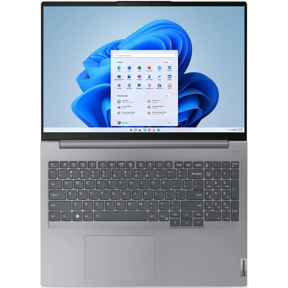 Ноутбук 16" IPS WUXGA LENOVO ThinkBook 16 G6 IRL grey (Core i5 13420H/16Gb/512Gb SSD/VGA int/FP/W11p