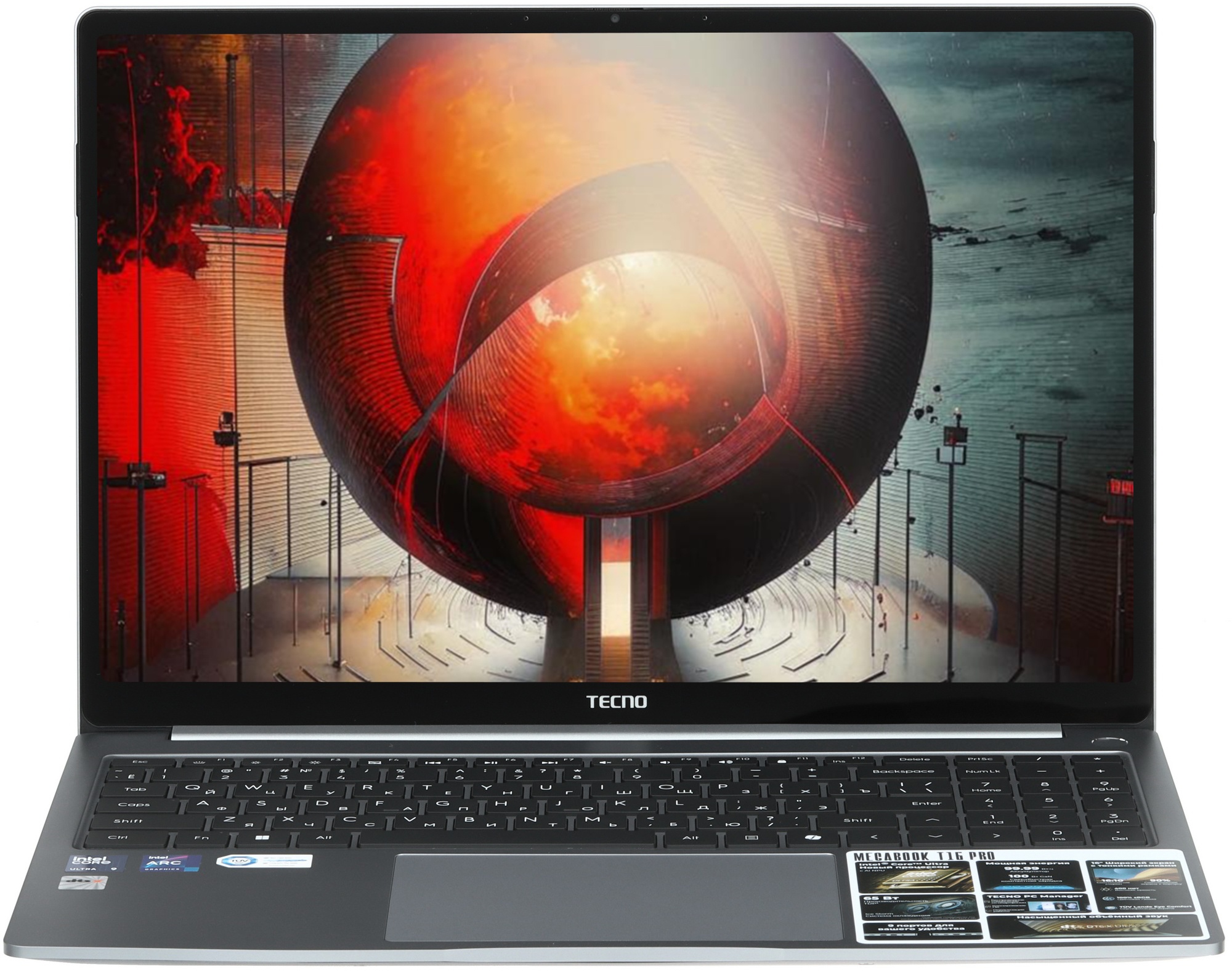 Ноутбук Tecno MegaBook T16MA Pro Core Ultra 9 185H 32Gb SSD1Tb Intel Arc 16" IPS WQXGA (2560x1600) W