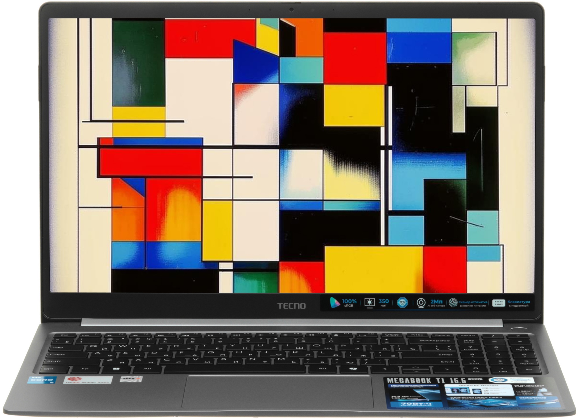 Ноутбук Tecno MegaBook T15RA Core i5 13420H 16Gb SSD512Gb Intel UHD Graphics 15.6" IPS FHD (1920x108