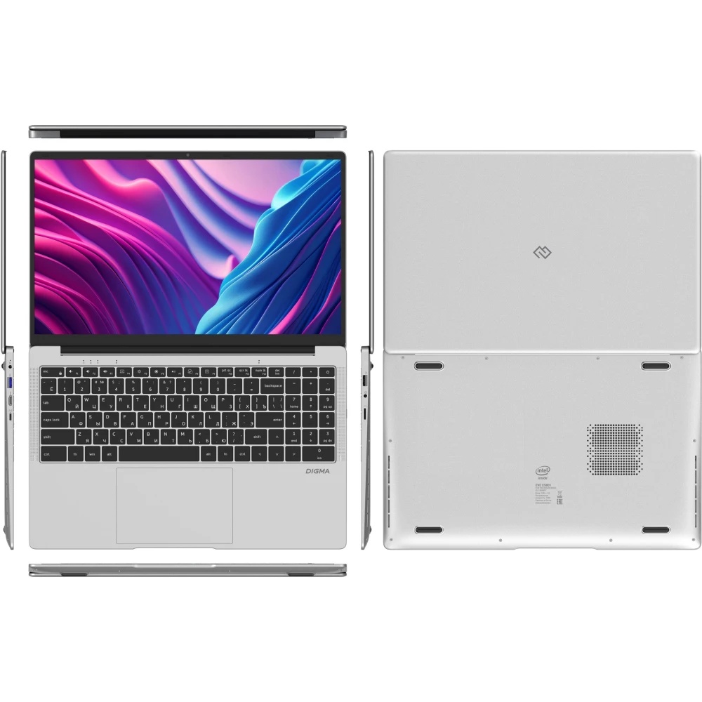 Ноутбук Digma EVE C5801 Celeron N4020 8Gb SSD256Gb Intel UHD Graphics 600 15.6" IPS FHD (1920x1080)