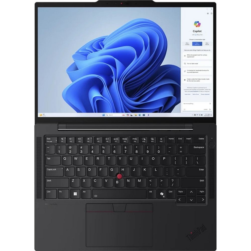 Ноутбук Lenovo ThinkPad T14s G5 черный Intel Core Ultra 7 155U/16Gb/SSD1Tb/14"/IPS/FHD+/60Hz/NoOS