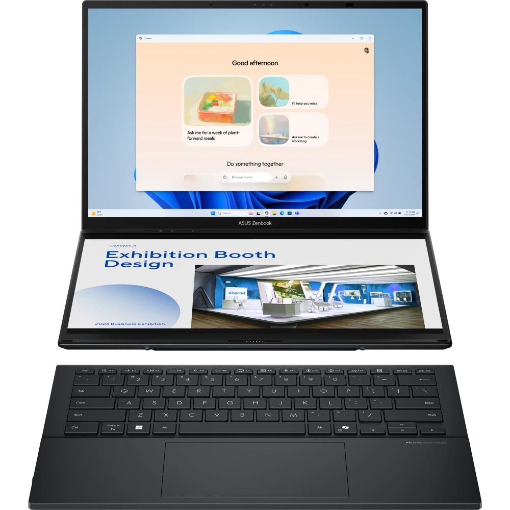 Ноутбук ASUS UX8406CA-QL211X Duo Touch 14+14"(1920x1200 + 1920x1200 OLED 16:10)/Touch/Intel Core Ult
