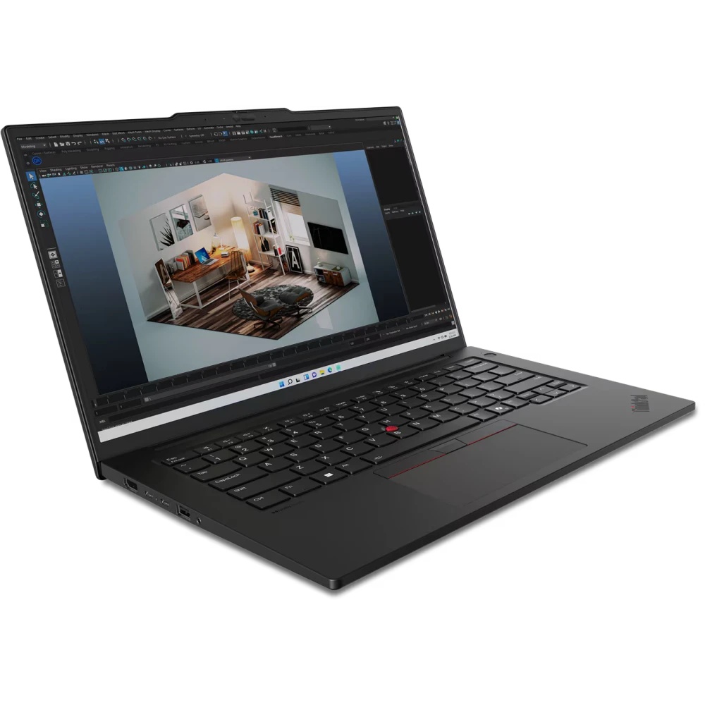 Ноутбук Lenovo ThinkPad P14s G5 черный Core Ultra 7 155H 32Gb SSD1Tb NVIDIA RTX 500 4Gb 14.5" IPS To