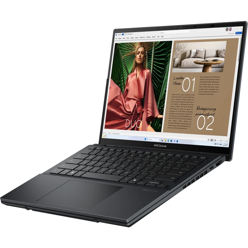 Ноутбук ASUS UX8406CA-QL221W Duo Touch 14+14"(1920x1200 + 1920x1200 OLED 16:10)/Touch/Intel Core Ult