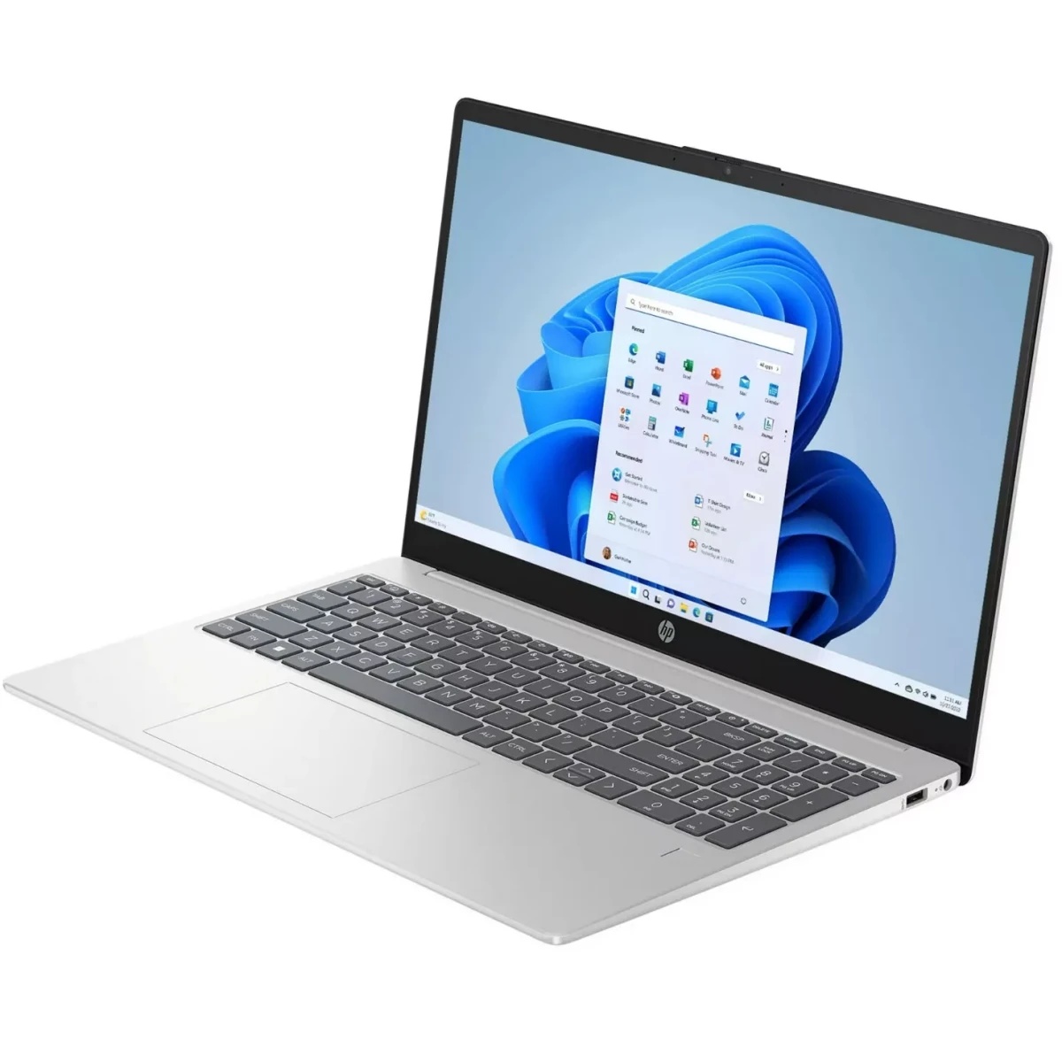 Ноутбук HP15 15-fd0131wm 15.6" FHD IPS, Intel Core i3-N305, 8Gb, 256Gb SSD, Win11 Home (ENG), серебр