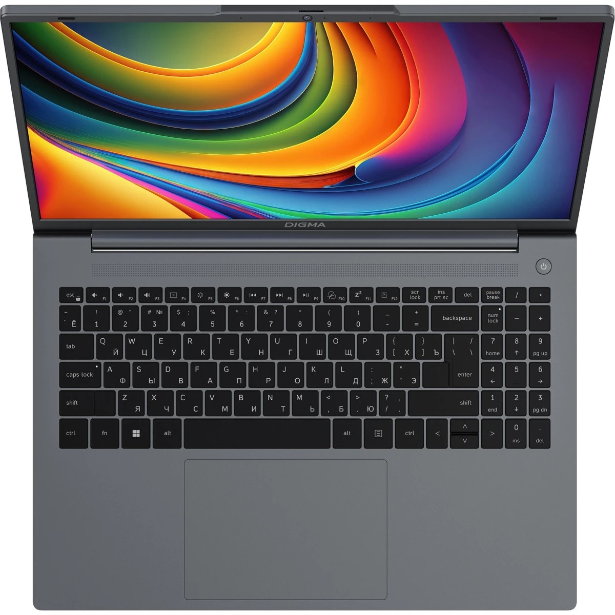 Ноутбук Digma EVE C5805 темно-серый N100 8Gb SSD256Gb Intel UHD Graphics 16" IPS WUXGA (1920x1200) W