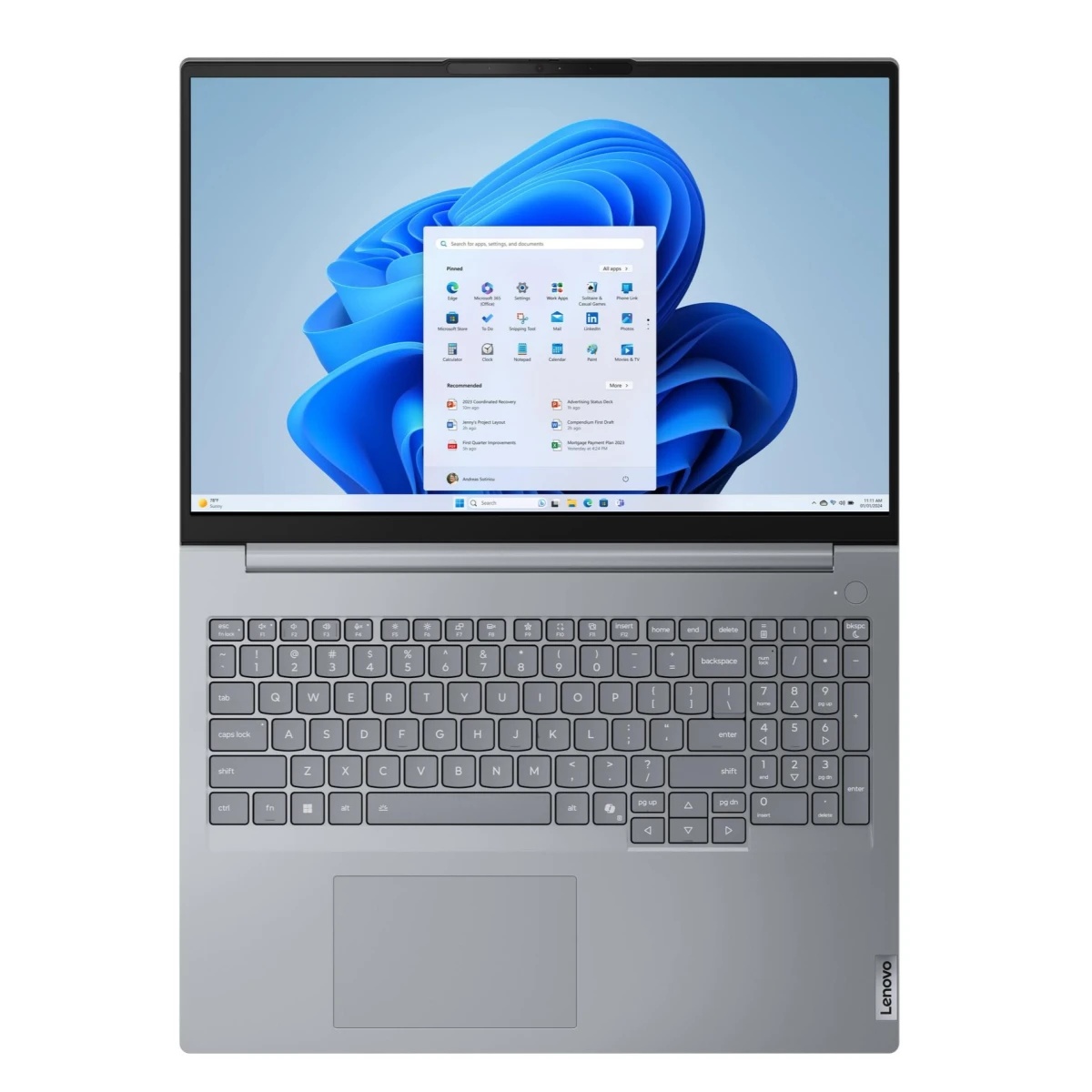 Ноутбук Lenovo ThinkBook 16 G8 IRL Intel Core 5 220H, 2.7 GHz - 4.9 GHz, 16384 Mb, 16" WUXGA 1920x12