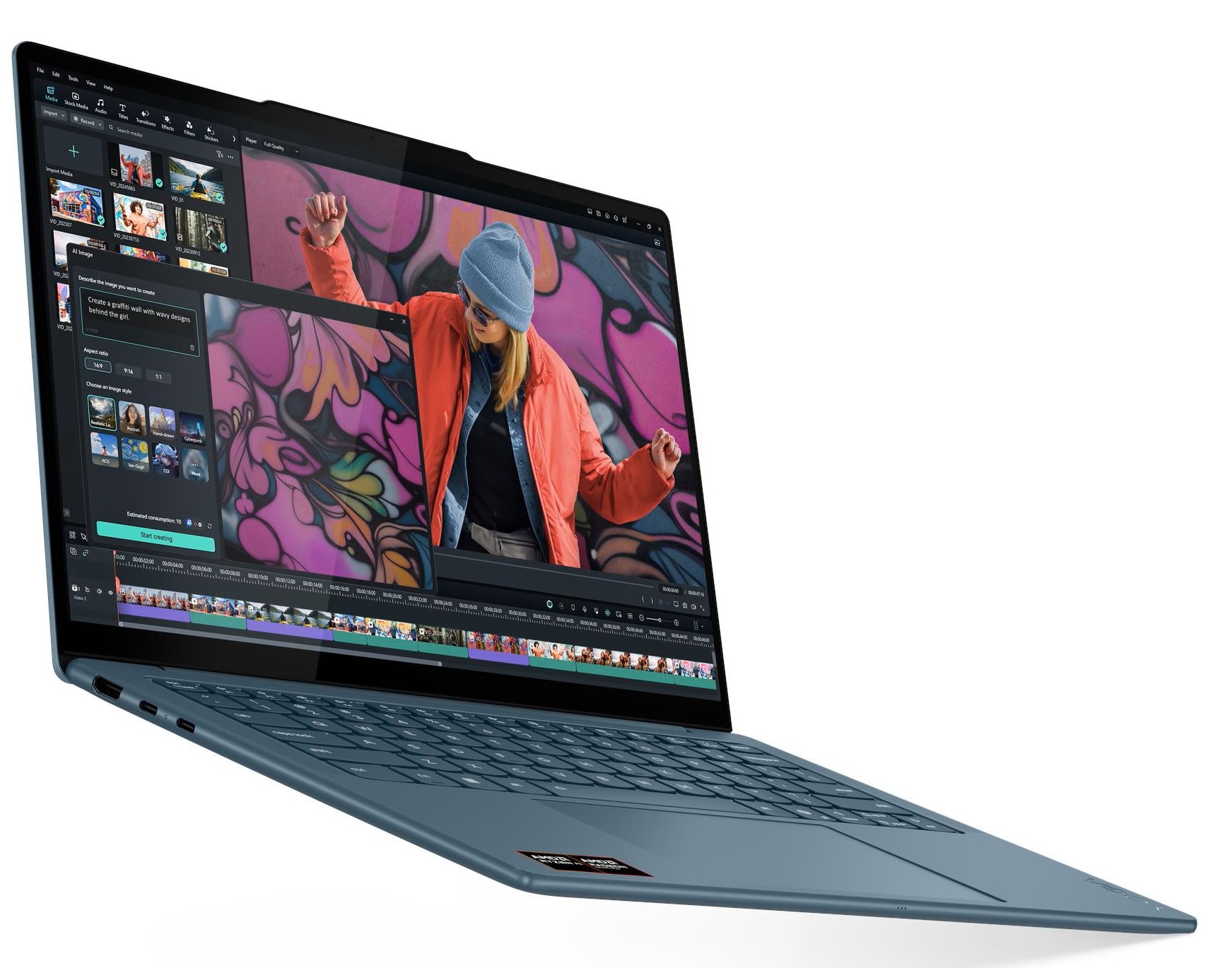 Ноутбук Lenovo Yoga Slim7 14AKP10 Ryzen AI 5 340 16Gb SSD1Tb AMD Radeon 840M 14" OLED 2.8K (2880x180