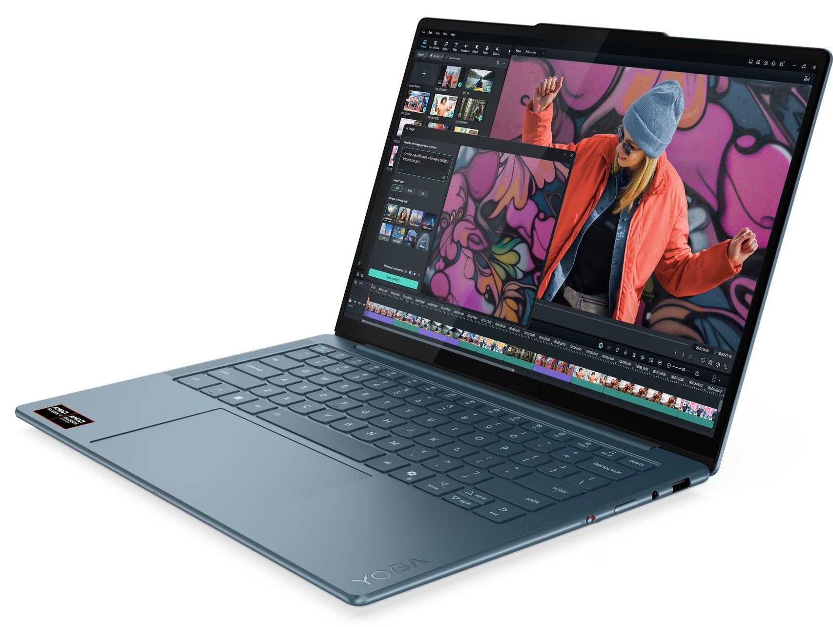 Ноутбук Lenovo Yoga Slim7 14AKP10 Ryzen AI 5 340 16Gb SSD1Tb AMD Radeon 840M 14" OLED 2.8K (2880x180