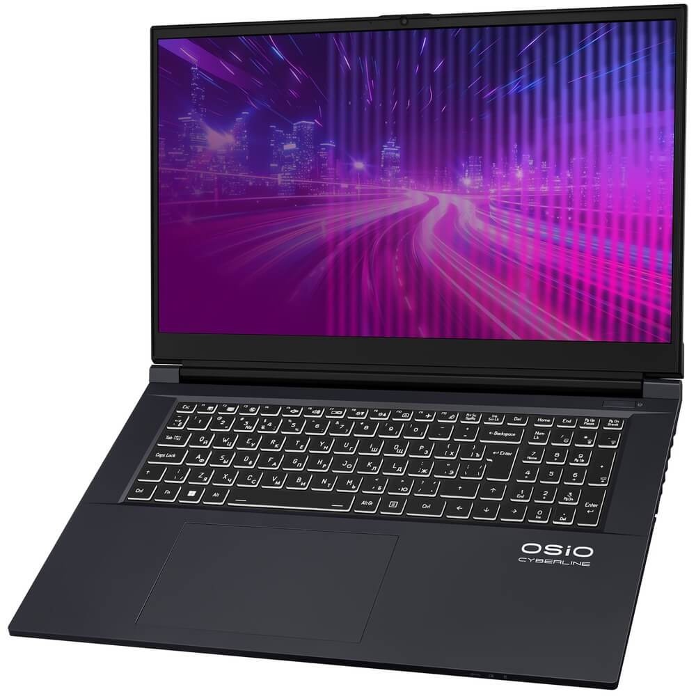Ноутбук Osio CyberLine C170i-001 темно-серый Core i5 12600H 16Gb SSD512Gb NVIDIA RTX 3050 6Gb 17.3"