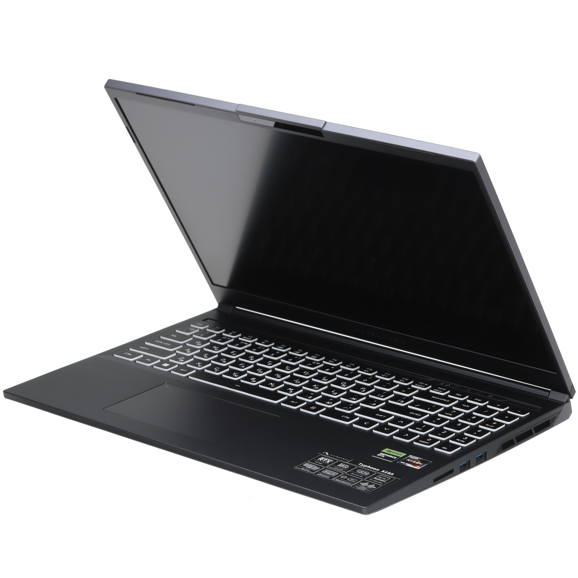 Ноутбук Maibenben X16A-R77446 16" FHD IPS 120Hz, AMD R7-7435HS, 16Gb, 512Gb SSD, NVidia RTX4060 8Gb,