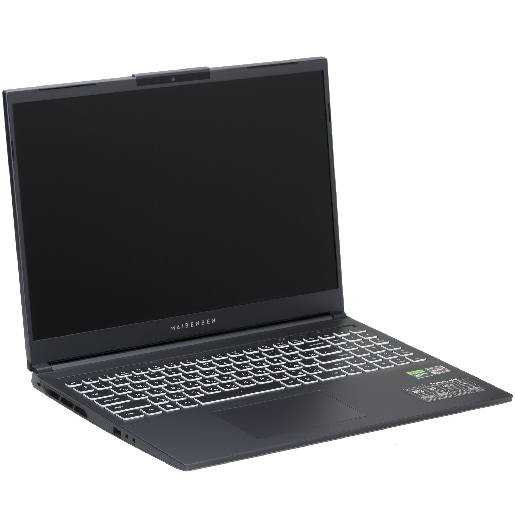 Ноутбук Maibenben X16A-R77446 16" FHD IPS 120Hz, AMD R7-7435HS, 16Gb, 512Gb SSD, NVidia RTX4060 8Gb,