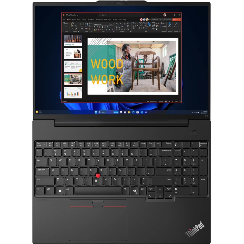 Ноутбук Lenovo ThinkPad E16 G2 Ryzen 7 7735U 16Gb SSD512Gb AMD Radeon Graphics 680M 16" IPS WUXGA (1