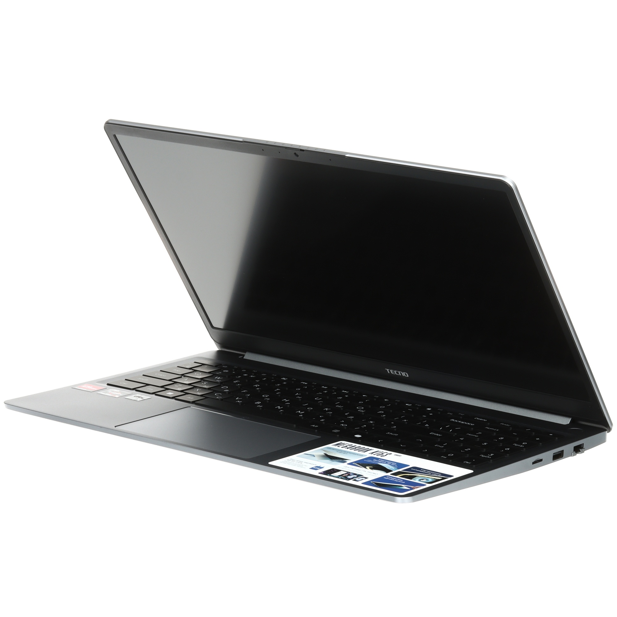 Ноутбук&nbsp;15.6"&nbsp;TECNO&nbsp;Megabook&nbsp;K15S&nbsp;K15SDA серый&nbsp;Ryzen&nbsp;5&nbsp;7430U/16Gb/SSD512Gb/AMDRadeonGraphics/FHD/Win