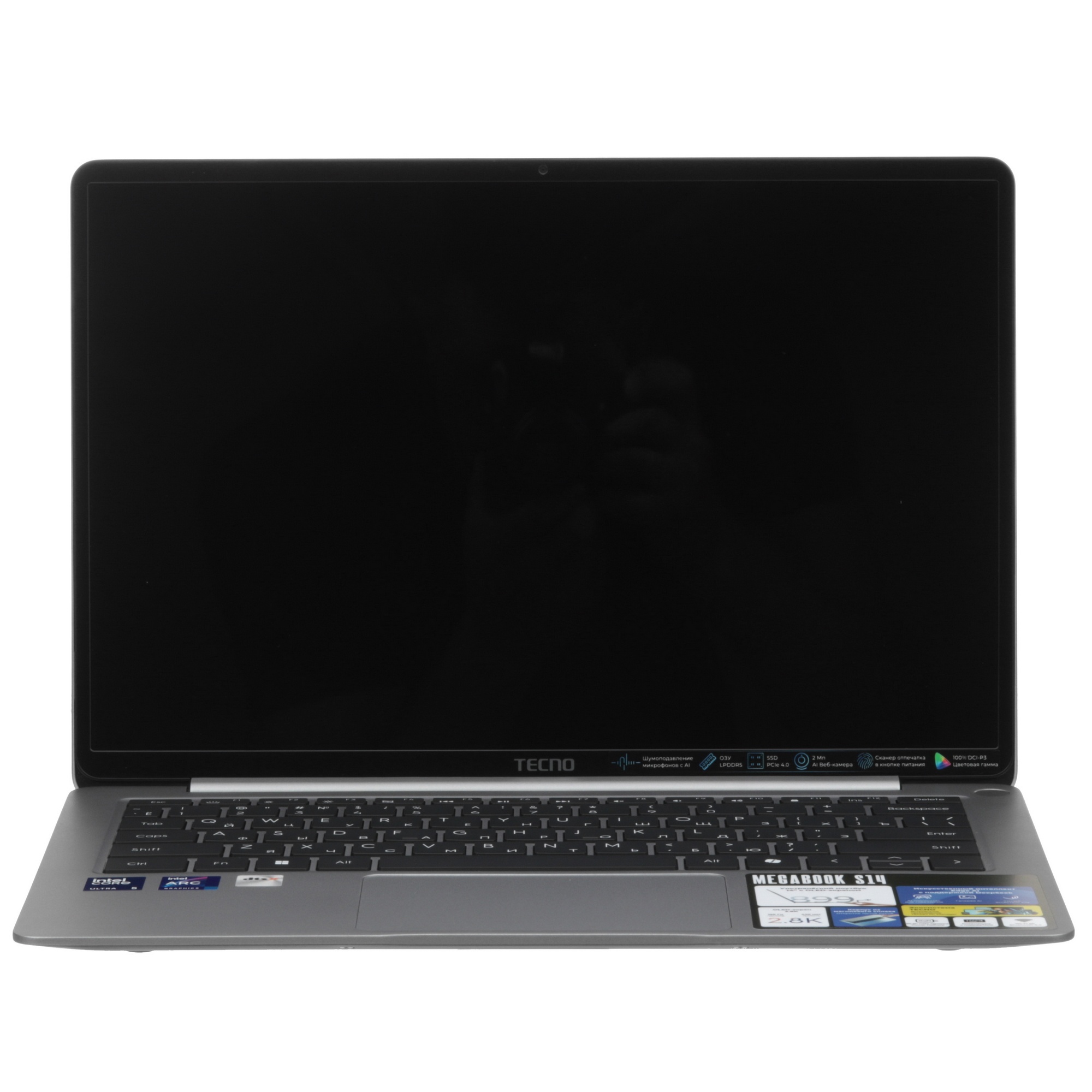 Ноутбук Tecno MegaBook S14MM Core Ultra 5 125H 16Gb SSD1Tb Intel Arc 14" OLED 2.8K (2880x1800) Windo