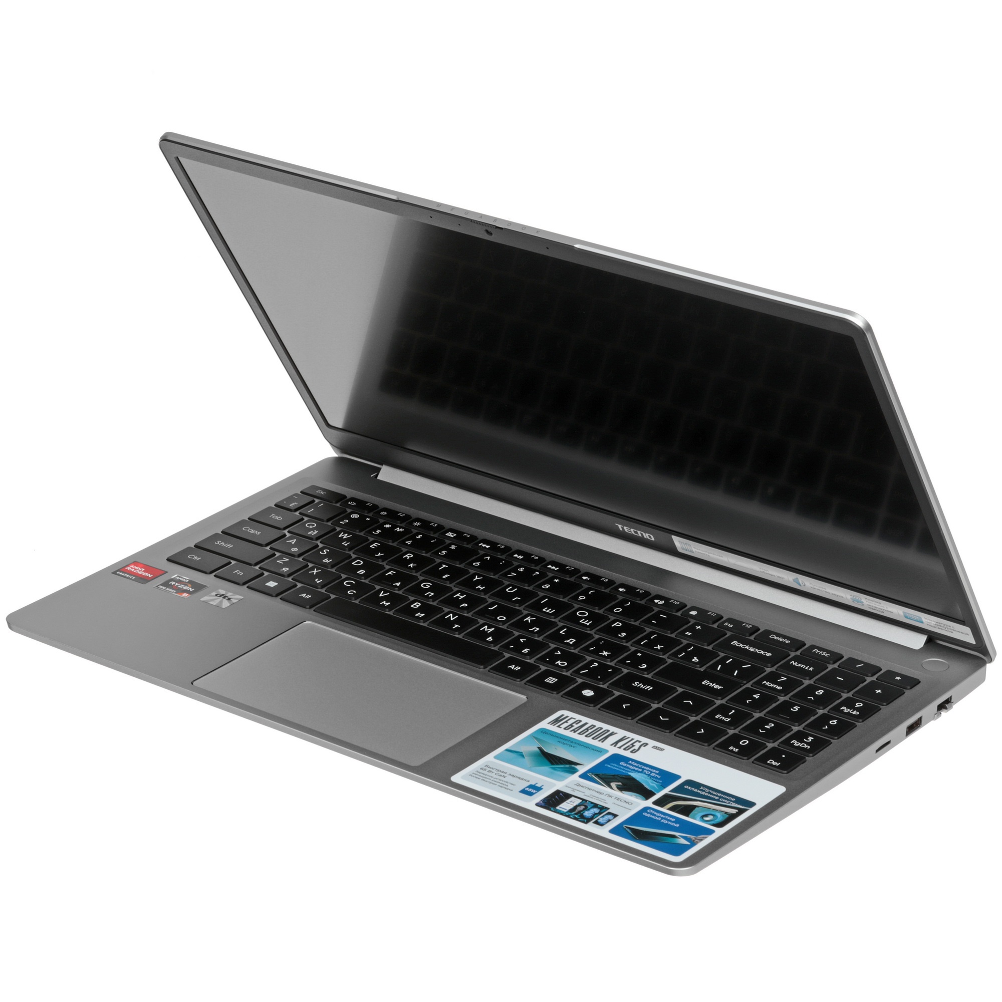 Ноутбук Tecno MegaBook K15SDA Ryzen 5 7430U 16Gb SSD512Gb AMD Radeon Graphics 15.6" IPS FHD (1920x10