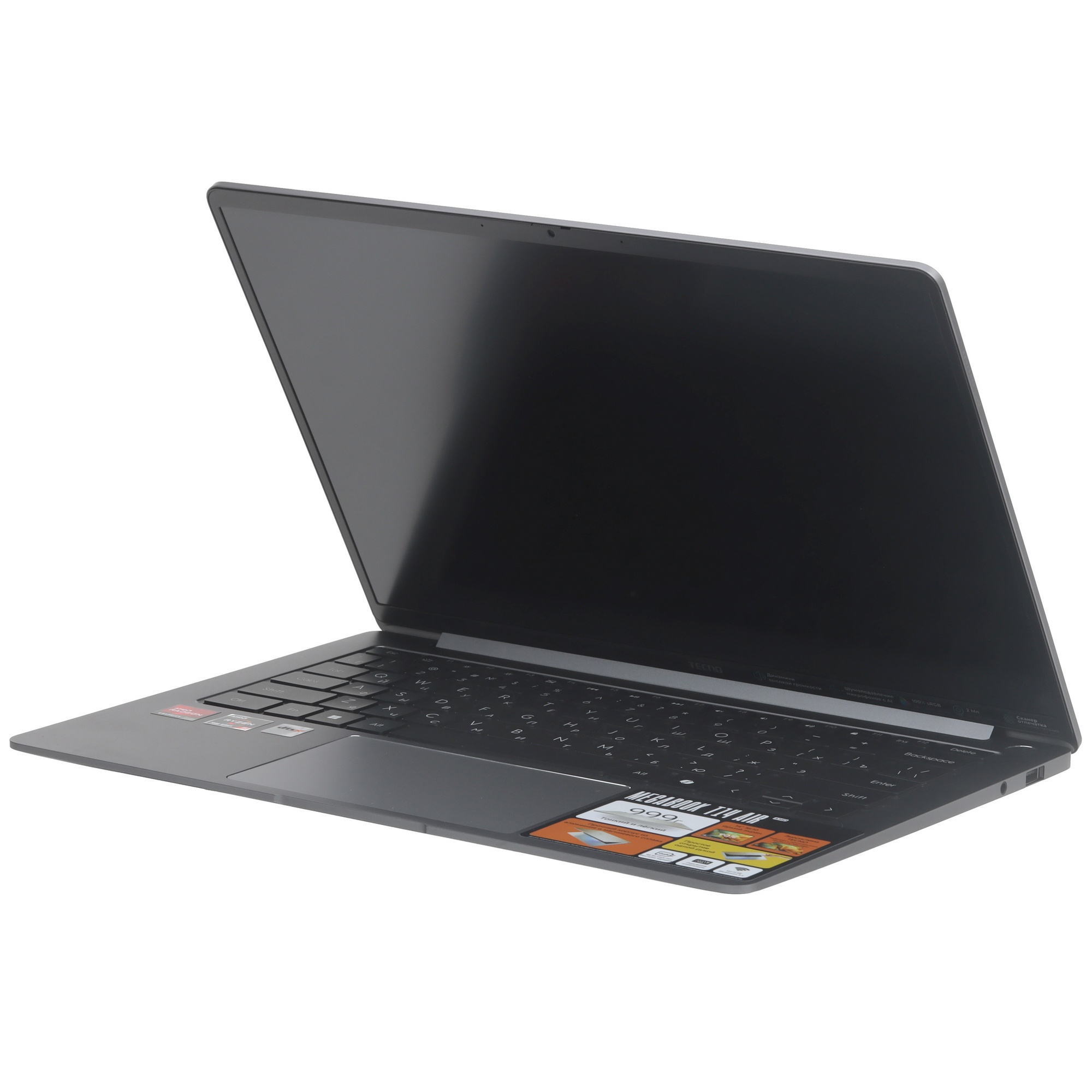 Ноутбук Tecno MegaBook T14FA Air Ryzen 5 7535HS 16Gb SSD512Gb AMD Radeon Graphics 14.1" IPS WUXGA (1