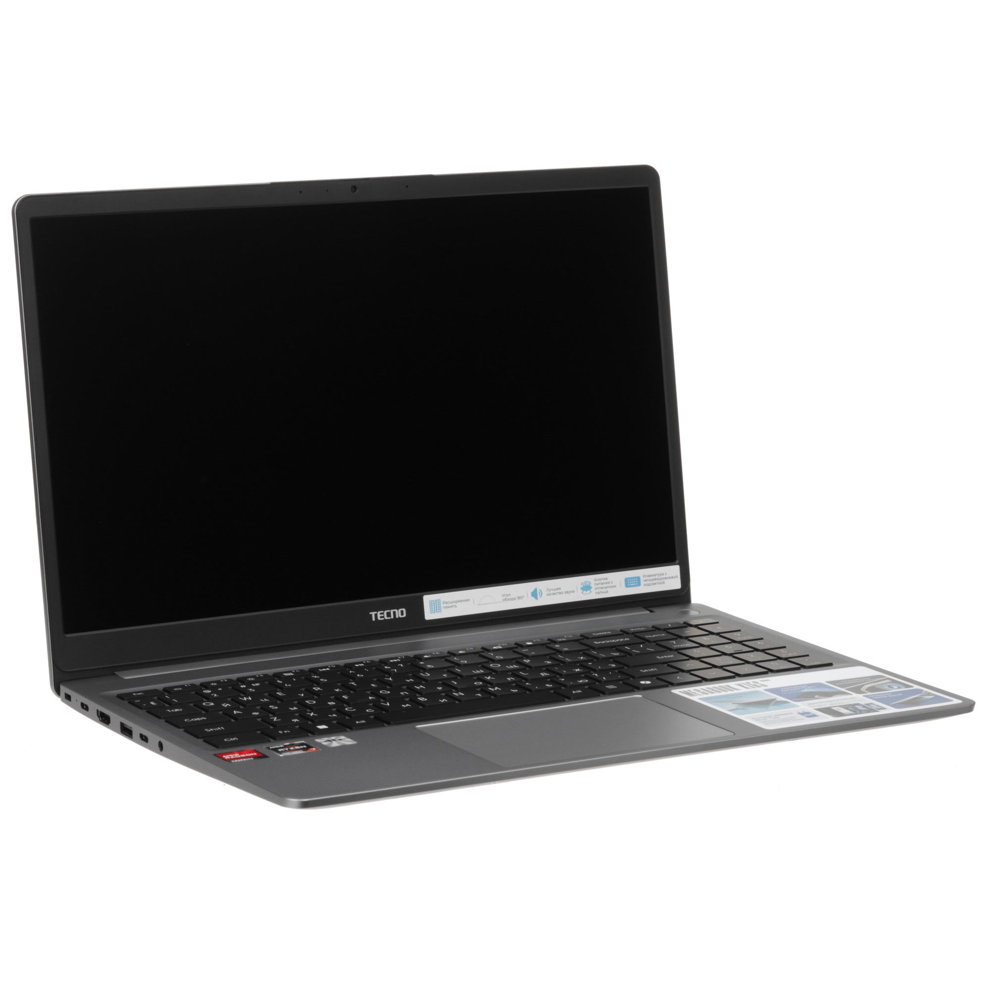 Ноутбук Tecno MegaBook K15SDA Ryzen 7 5825U/16Gb/SSD512Gb/15.6"/IPS/FHD/W11H/grey/6060mAh