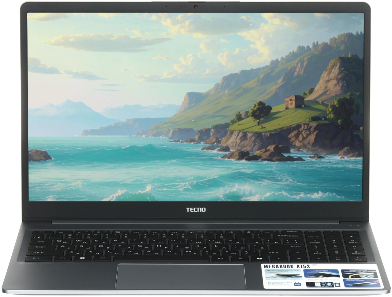 Ноутбук Tecno MegaBook K15SDA Ryzen 7 5825U/16Gb/SSD512Gb/15.6"/IPS/FHD/W11H/grey/6060mAh