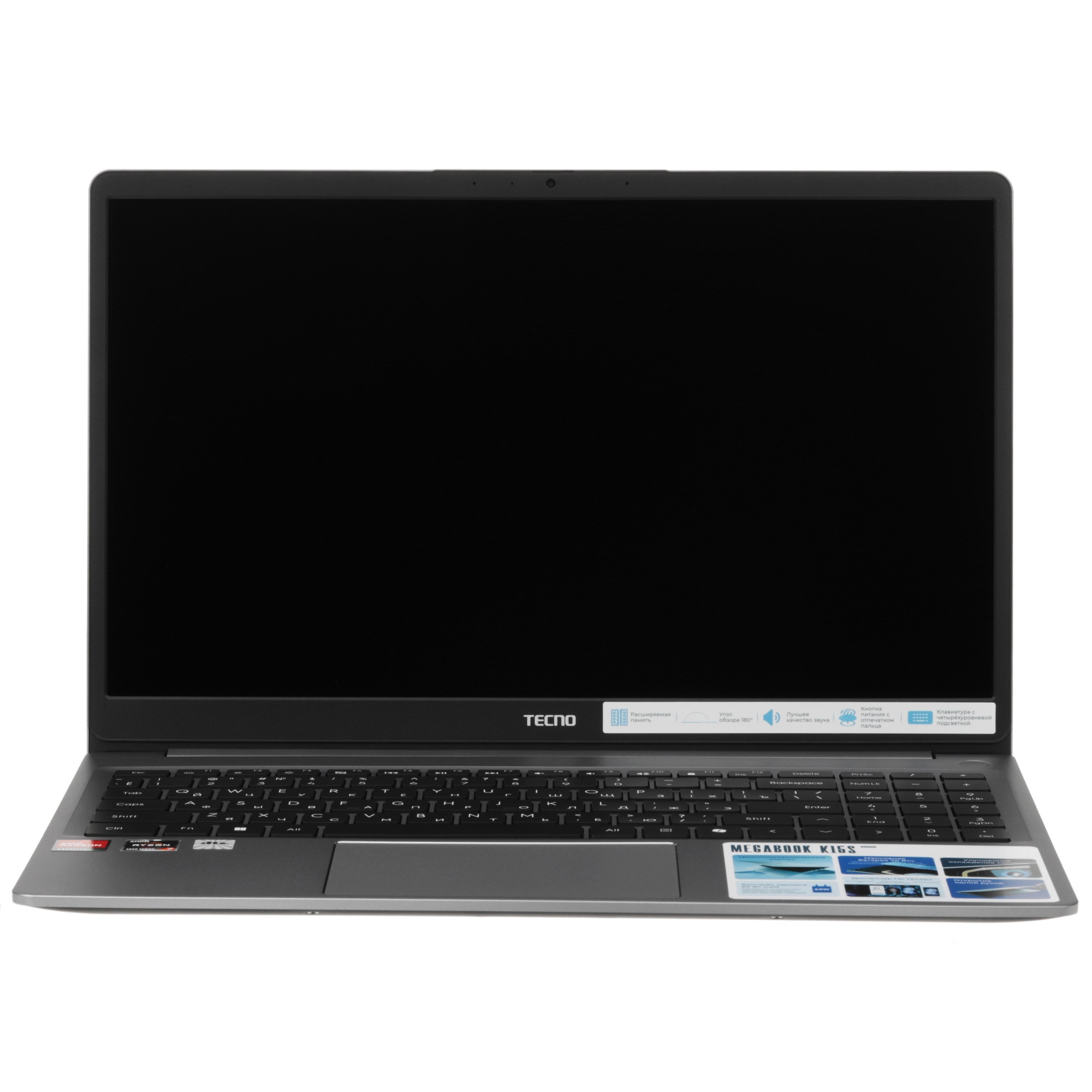 Ноутбук Tecno MegaBook K15SDA Ryzen 7 5825U/16Gb/SSD512Gb/15.6"/IPS/FHD/W11H/grey/6060mAh