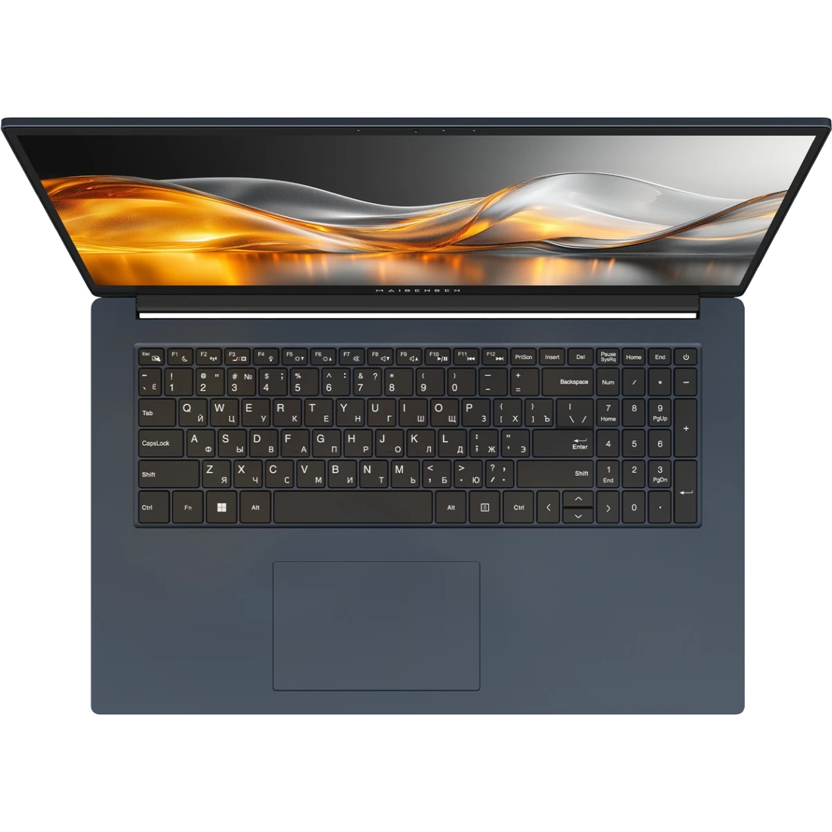 Ноутбук Maibenben M17A-R574UM 17.3" FHD IPS, AMD R5-7430U, 16Gb, 512Gb SSD, Linux, синий (мышка + ко