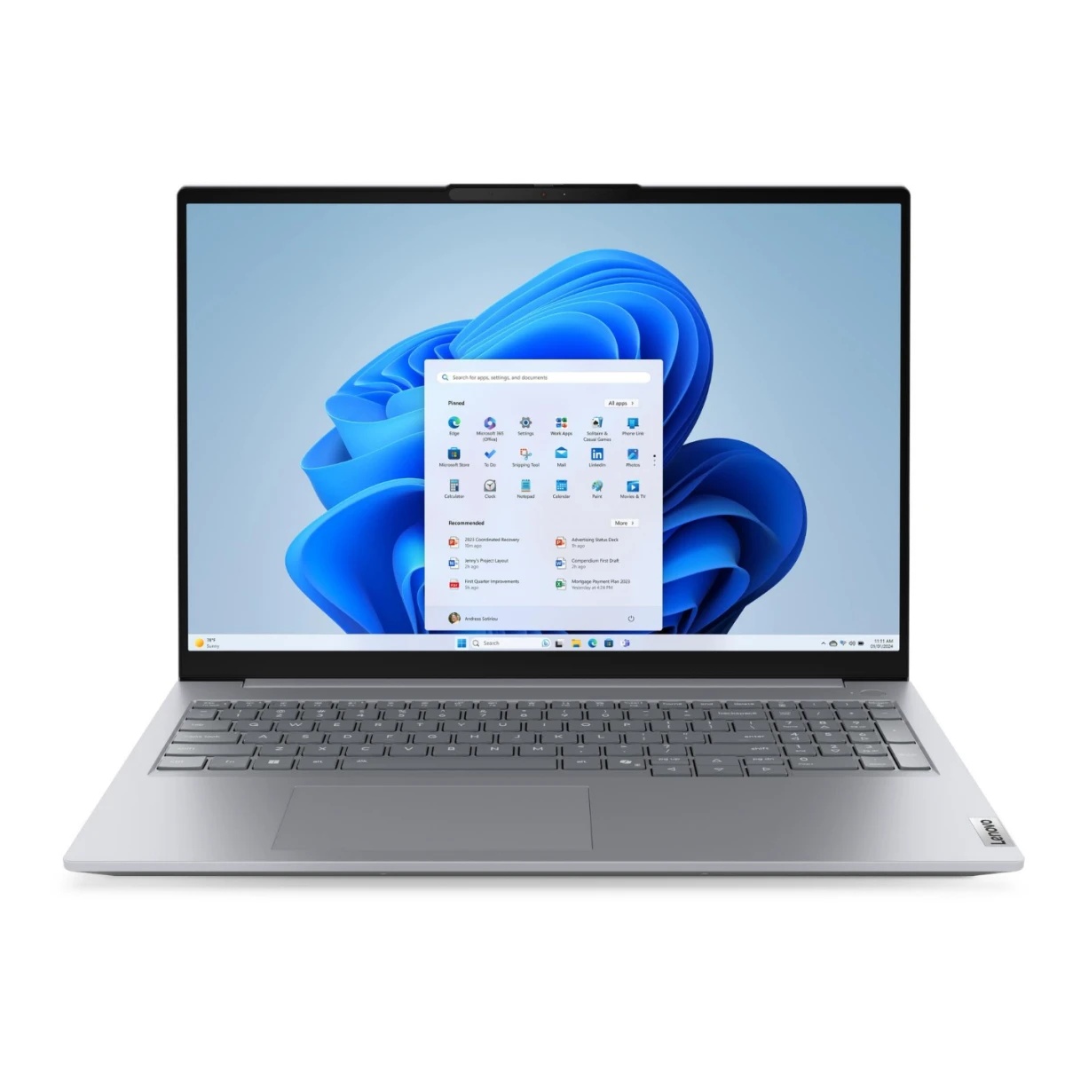 Ноутбук 16" Lenovo ThinkBook 16 G8 IRL Core 5 210H/16Gb/SSD512Gb/IntelGraphics/1920x1200/Touch/Win11