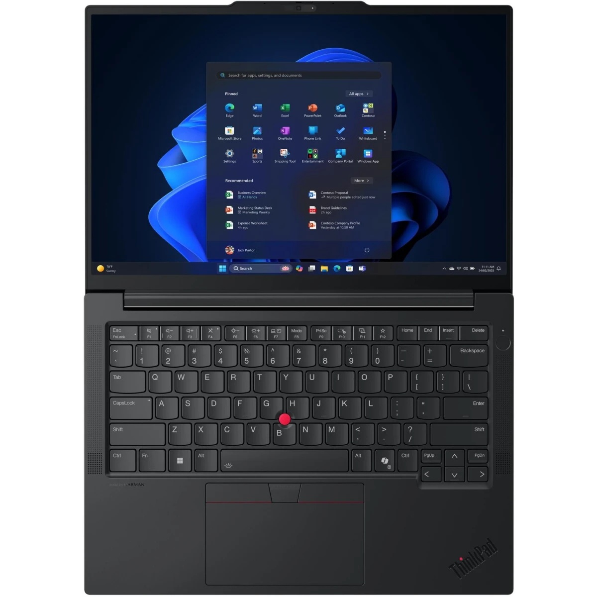 Ноутбук ThinkPad E14 Gen 7 14" 2.8K (2880x1800) IPS 400N,  Ultra 7 255H, 32GB DDR5 5600, 1TB M.2 SSD