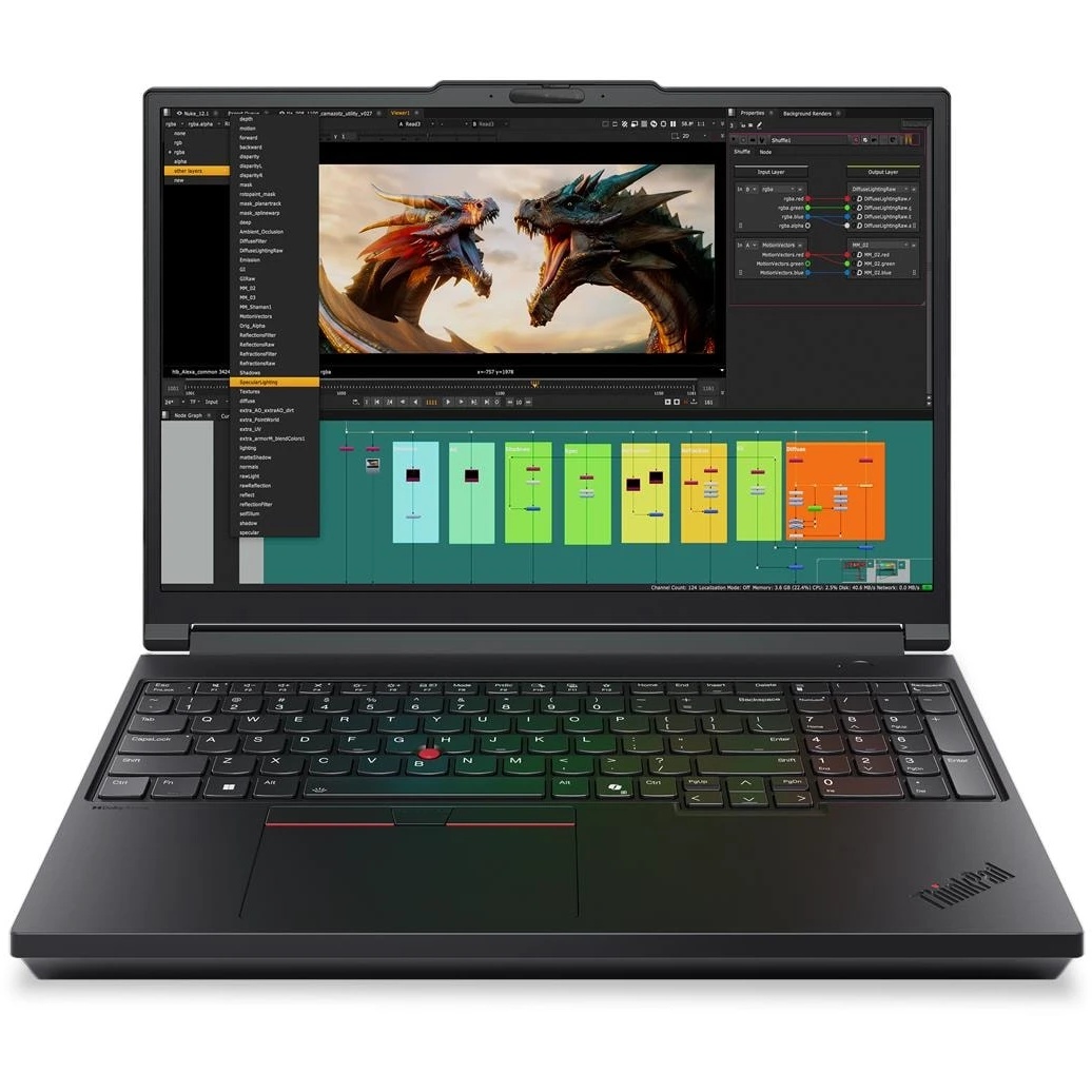Ноутбук Lenovo ThinkPad P16 Gen 3 16" WQUXGA (3840x2400) IPS 800N, Ultra 9 275HX, 2x32GB DDR5-5600,