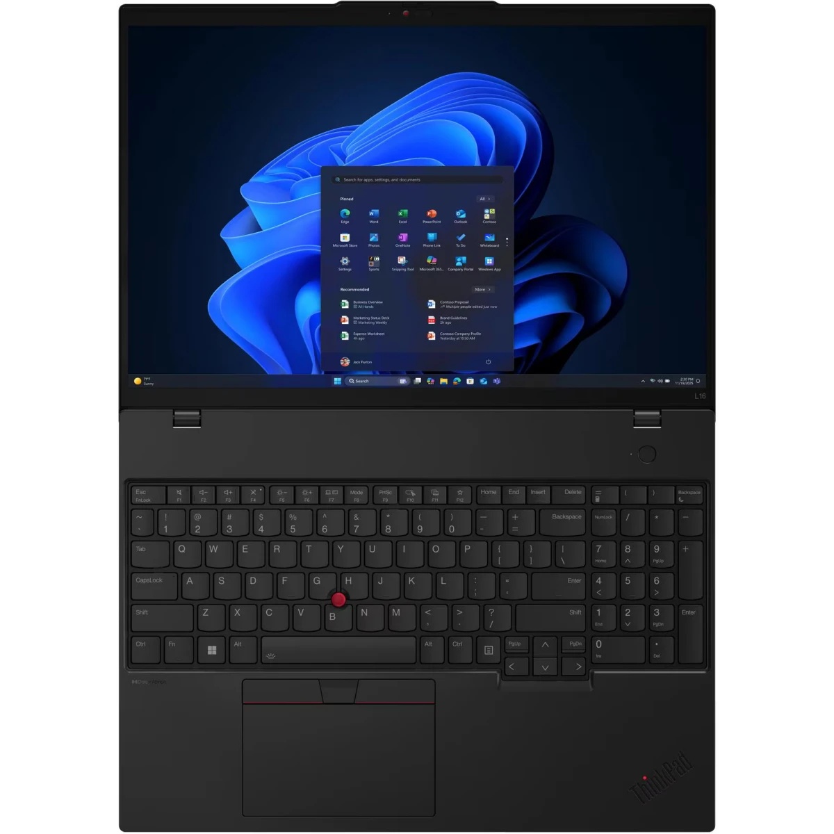 Ноутбук ThinkPad L16 Gen 2 16" WUXGA (1920x1200) IPS, Ultra 5 225U, 16GB DDR5-5600, 512GB SSD M.2, I