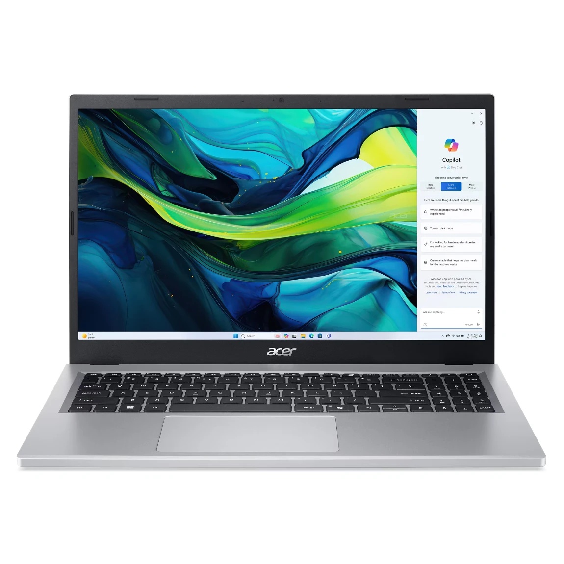 Ноутбук ACER ASPIRE GO 15 AG15-21PT-R5GQ R5-7520U 15.6" 8Гб SSD 512Гб WINDOWS 11 HOME OS