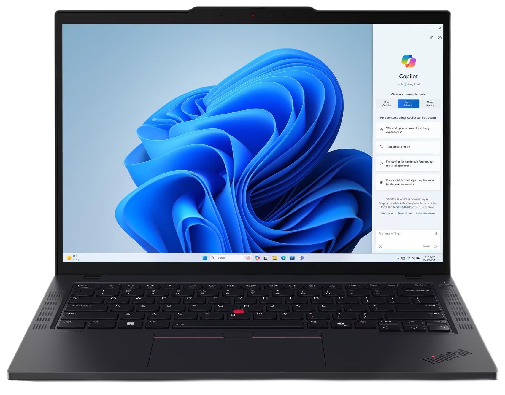 Ноутбук Lenovo ThinkPad T14 G5/14.0"/IPS/AMD Ryzen 7 PRO 8840U/32GB/512GB SSD/AMD Radeon Graphics/Wi