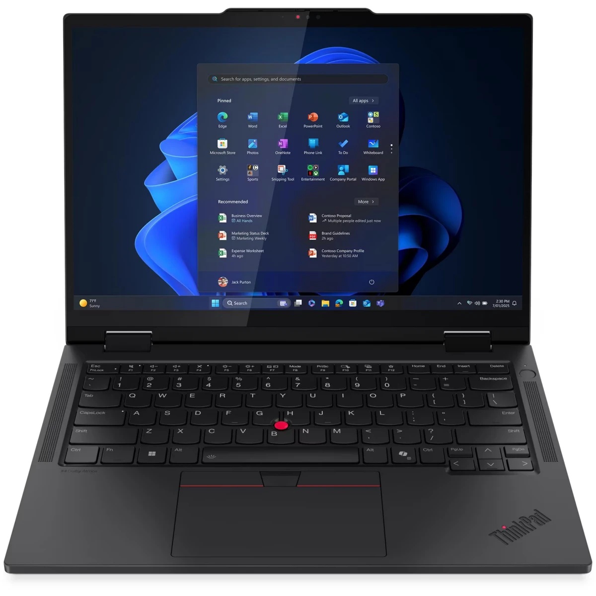 Ноутбук ThinkPad T14s 2-in-1, 14"(1920x1200)Touch, Ultra 7 255U, 16GB, 1TB SSD, Intel Graphics, Cam,