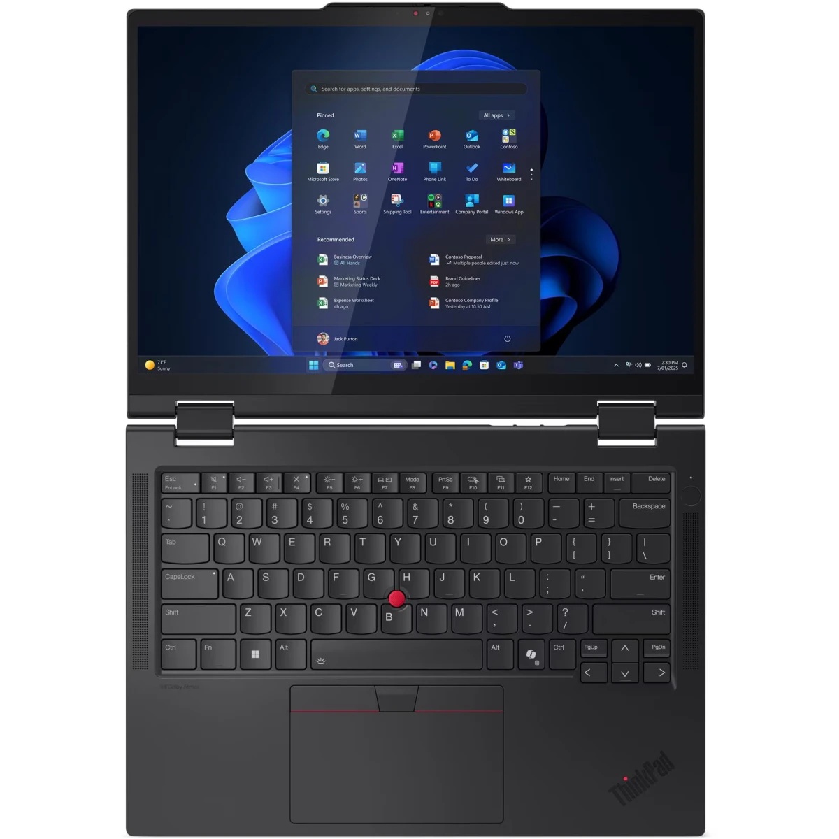 Ноутбук ThinkPad T14s 2-in-1, 14"(1920x1200)Touch, Ultra 7 255U, 16GB, 1TB SSD, Intel Graphics, Cam,