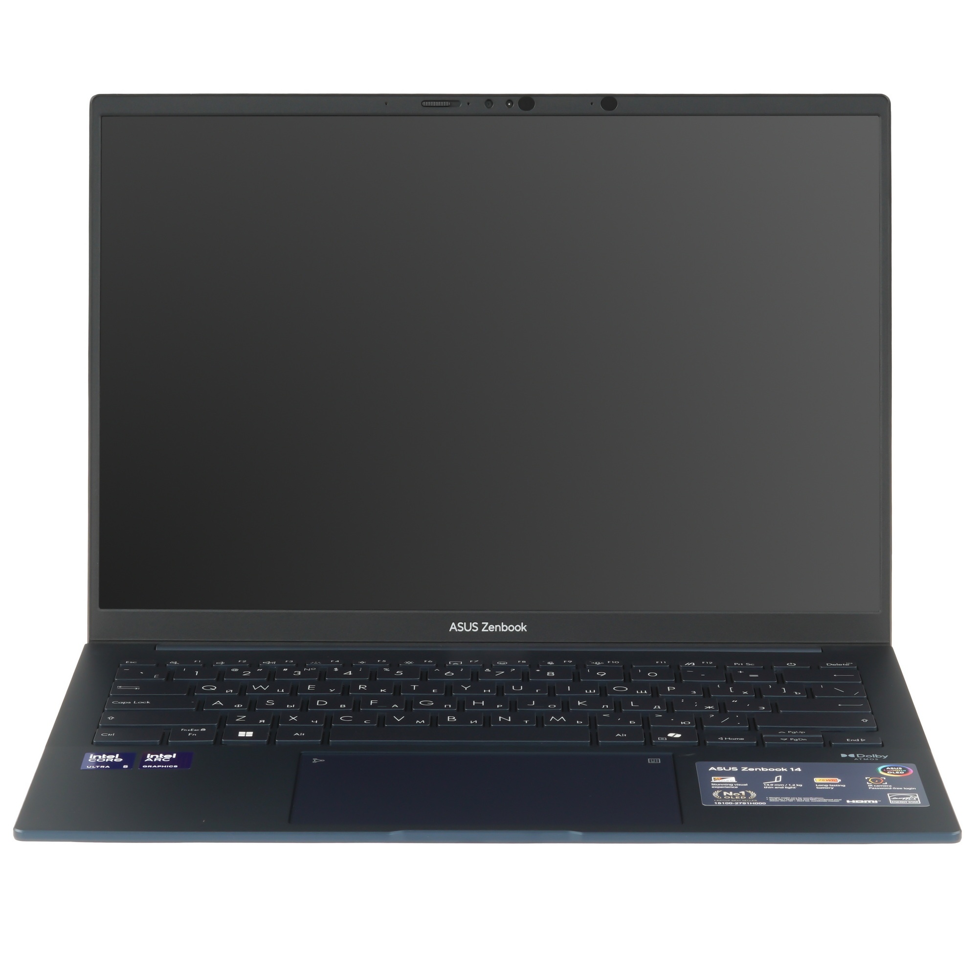 Ноутбук ASUS UX3405CA-ST1350/14"/OLED/Intel Core Ultra 5 225H/16Gb/512Gb SSD/Intel Arc graphics/DOS/