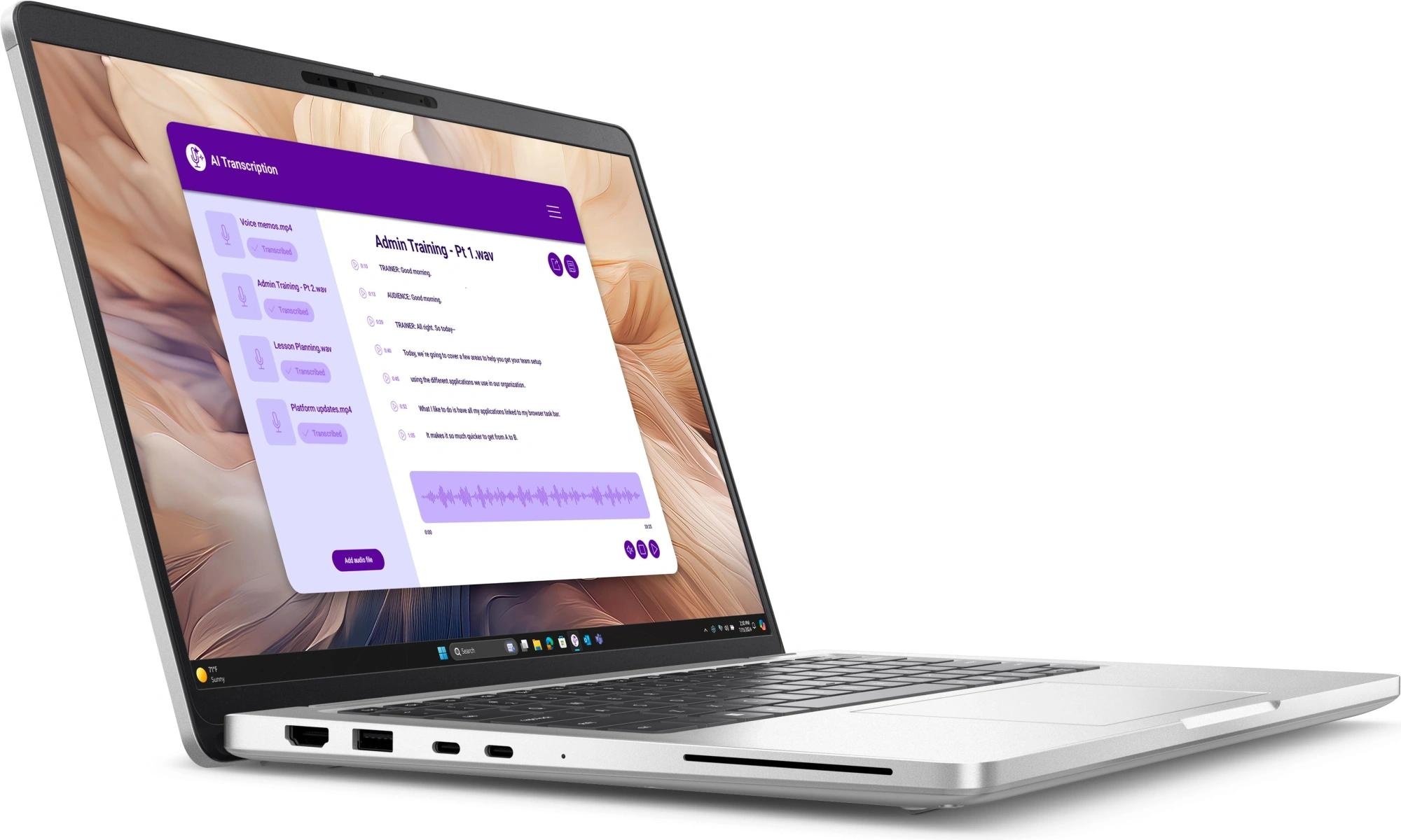 Ноутбук Dell Pro 14 Plus/14"/IPS/Intel Core Ultra 7 265U/32Gb/1Tb SSD/Intel Graphics/Linux/серый/1.4