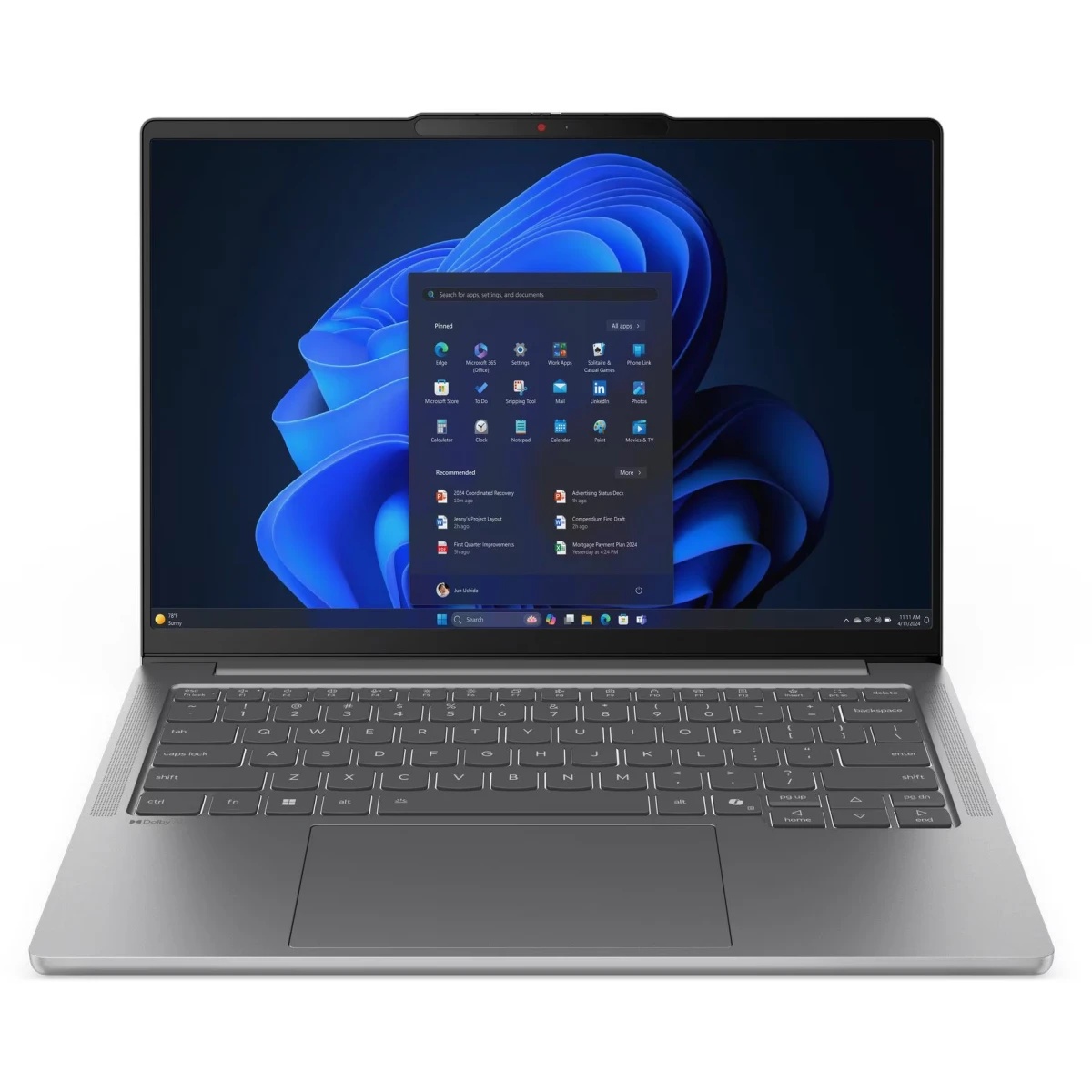 Ноутбук Lenovo IdeaPad Pro 5 14IAH10 14"(2880x1800 OLED)/Intel Core Ultra 5 225H(3.3Ghz)/24576Mb/512