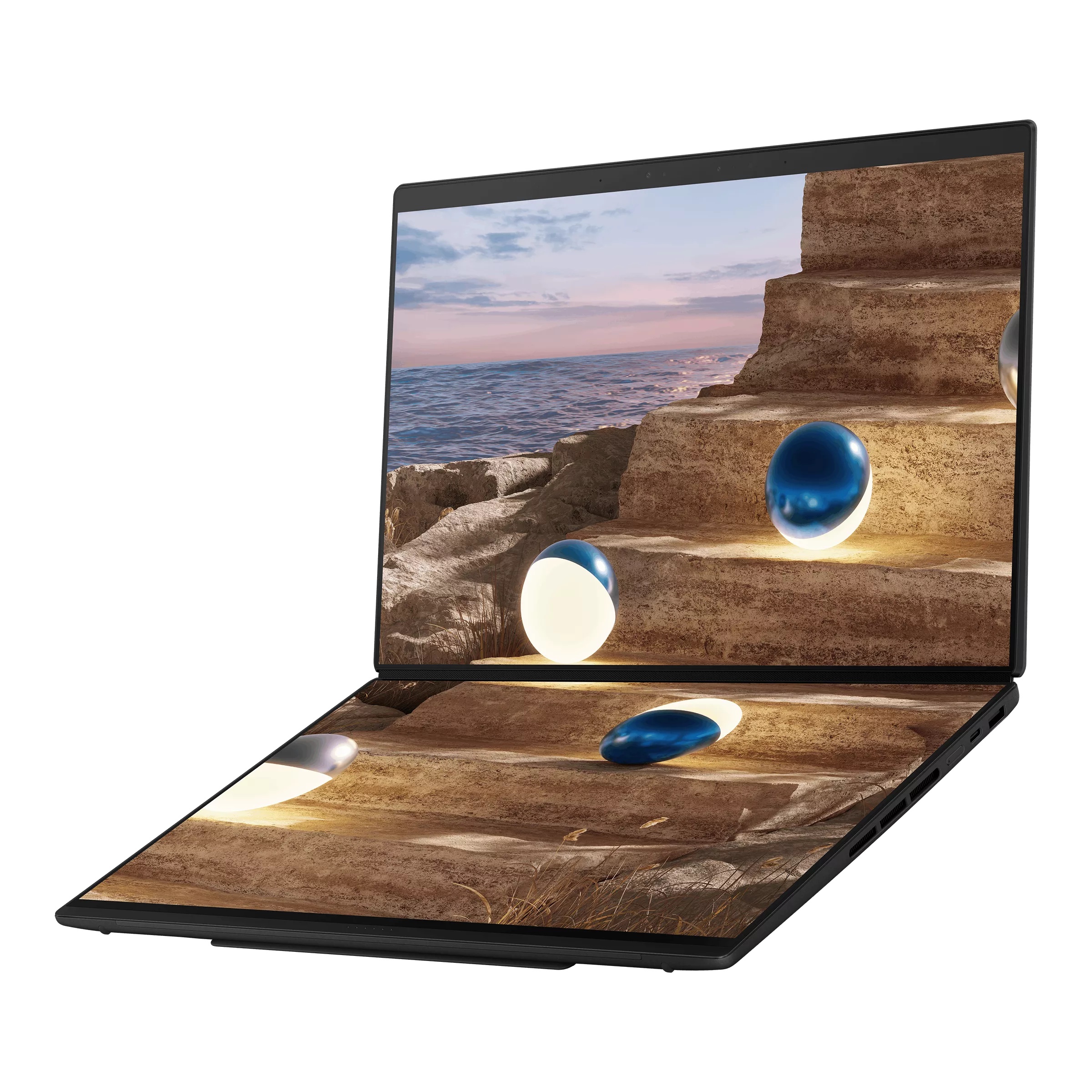 Ноутбук Asus ZenBook Duo UX8407AA-SN537X Core Ultra X9 378H 32Gb SSD2Tb Intel Arc B390 14" OLED Touc