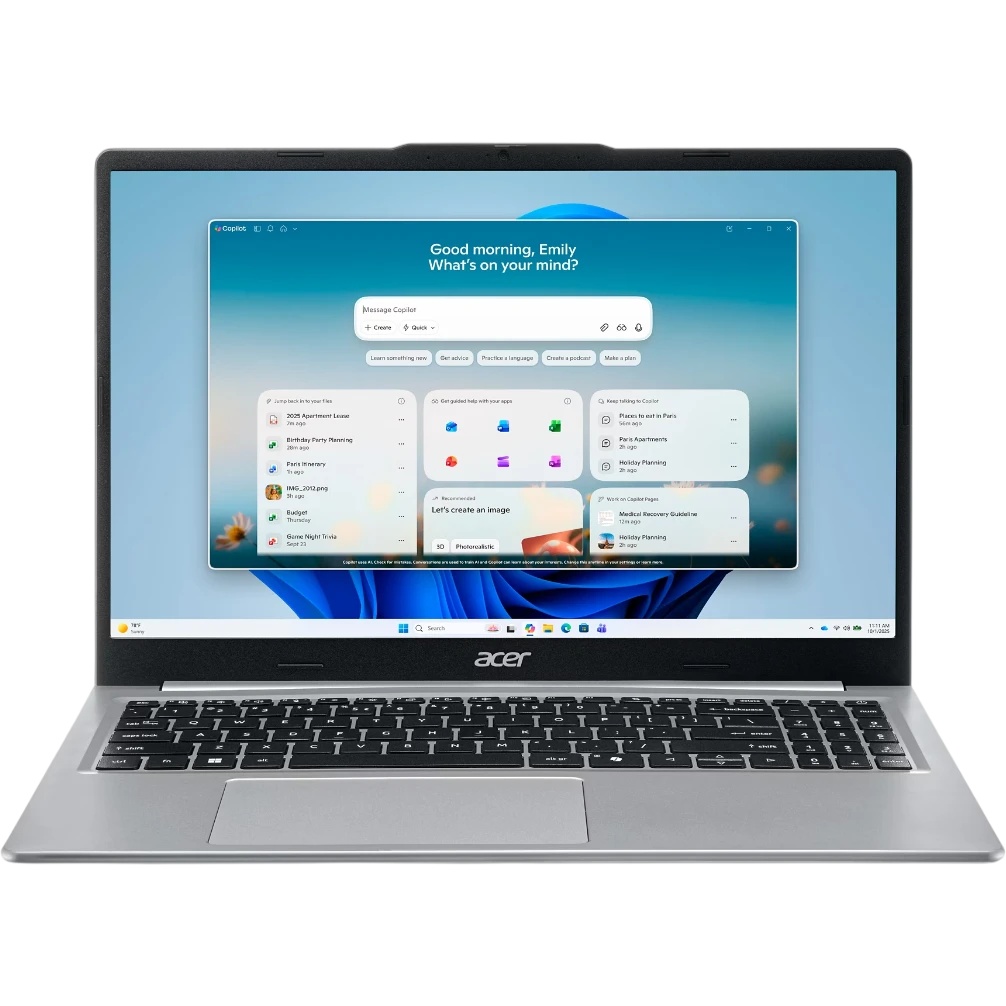 Ноутбук Acer AL15-21P 15.6" FHD IPS SlimBezel AMD Ryzen 5 40 UMA 16 GB LPDDR5 512GB SSD Silver Plast