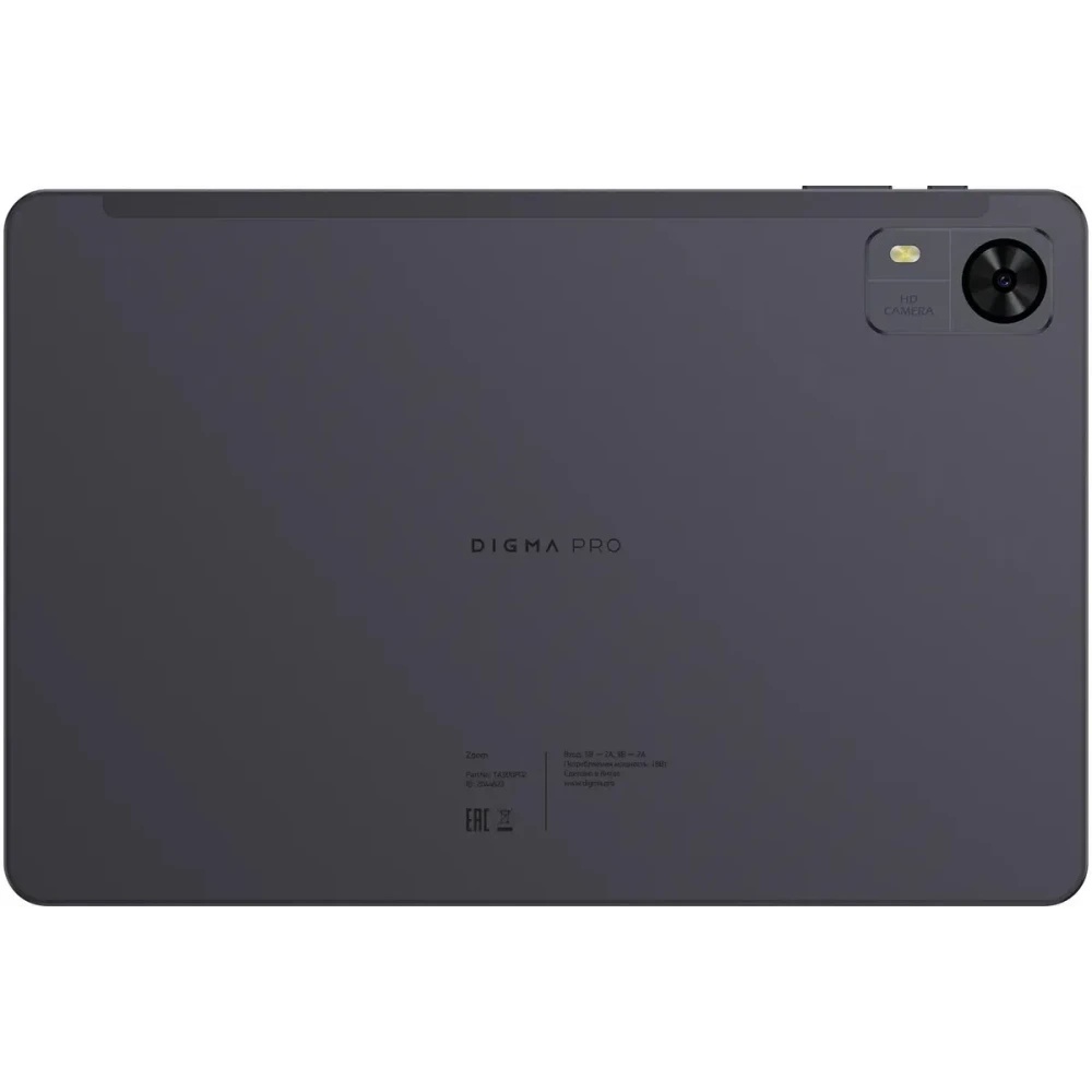 Планшет Digma Pro Zoom T606, 10.1", 8Gb, 128Gb, 3G, LTE, Android 14, темно-серый