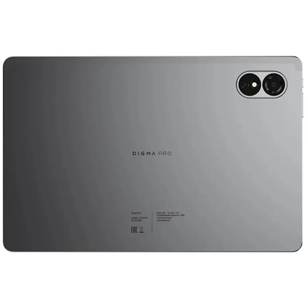Планшет Digma Pro Quantum T606 (1.6) 8C RAM6Gb ROM128Gb 11" In-Cell 1280x800 4G 2Sim Android 14 серы