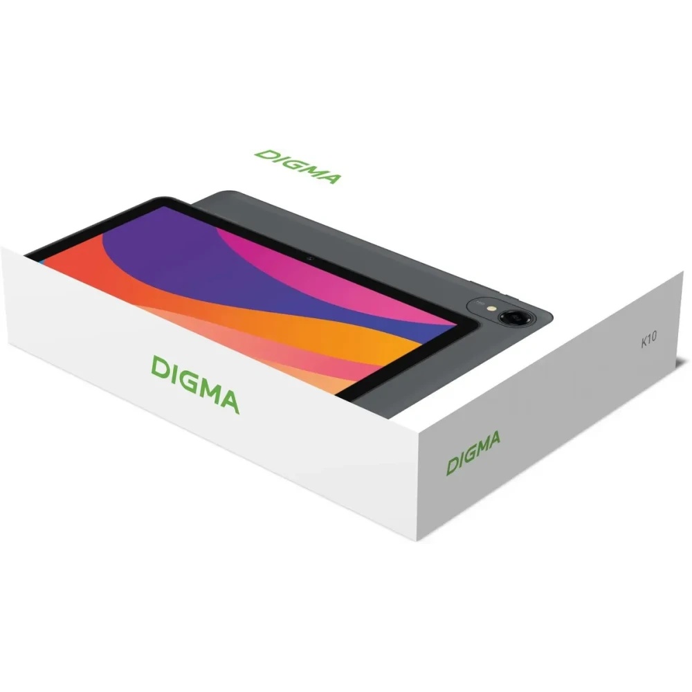 Планшет Digma K10 T606 (1.6) 8C RAM4Gb ROM64Gb 10.1" IPS 1280x800 4G 2Sim Android 14 серый 5Mpix 2Mp