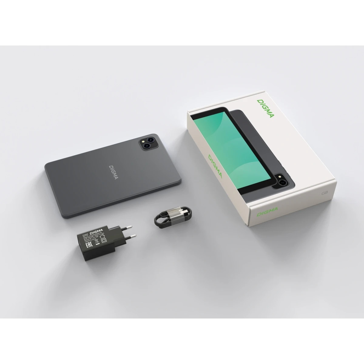 Планшет Digma G8 SC9863A (1.6) 8C RAM3Gb ROM32Gb 8" IPS 1280x800 4G Android 15 Go темно-серый 5Mpix
