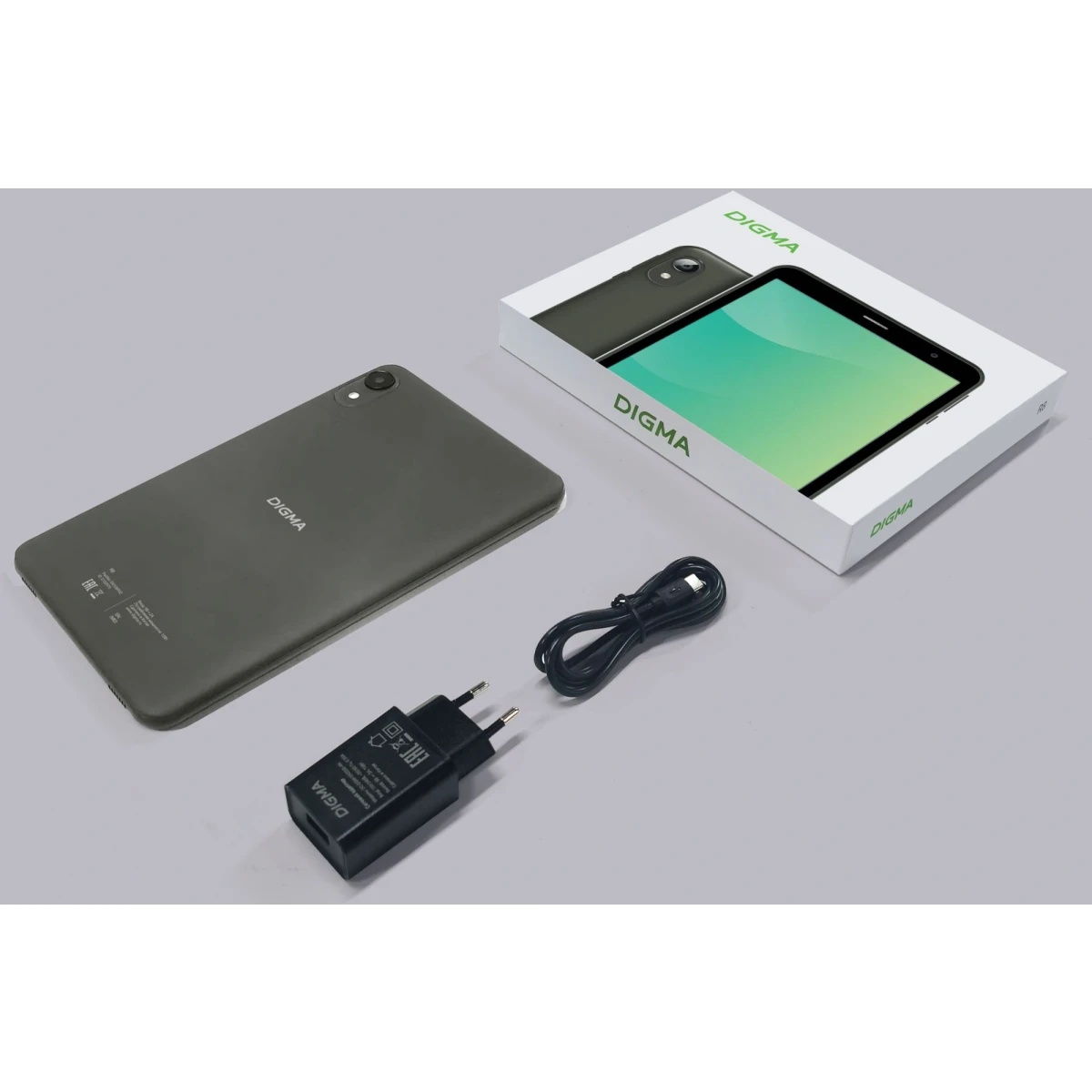 Планшет Digma R8 T606 (1.6) 8C RAM4Gb ROM64Gb 8" IPS 1280x800 4G Android 15 темно-серый 5Mpix 2Mpix