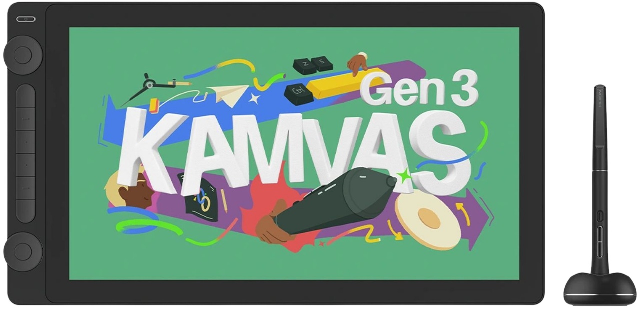 Интерактивный дисплей/ Сенсорный монитор Huion KAMVAS 16 Gen 3 черный