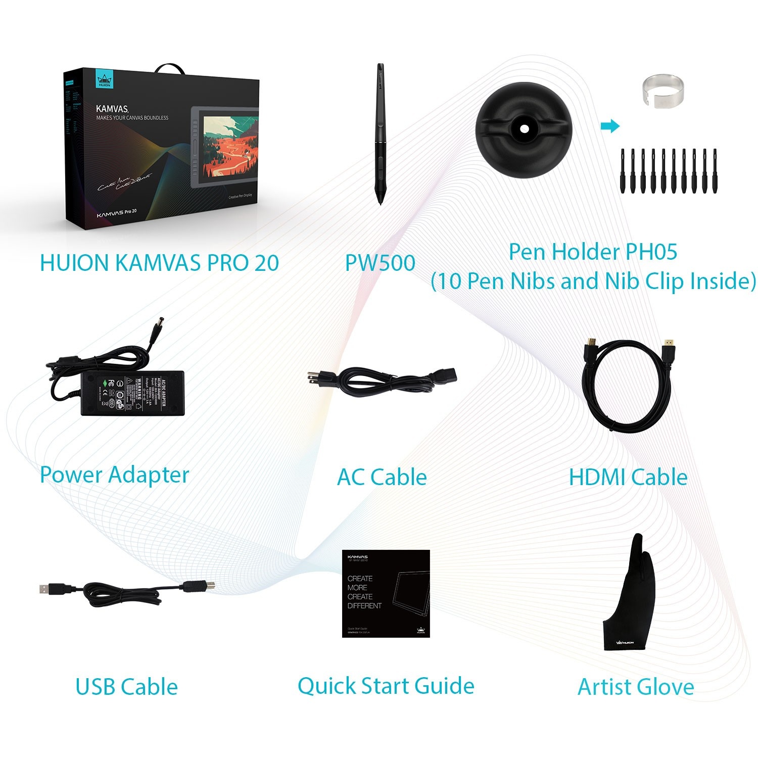 Интерактивный дисплей Huion KAMVAS Pro 20