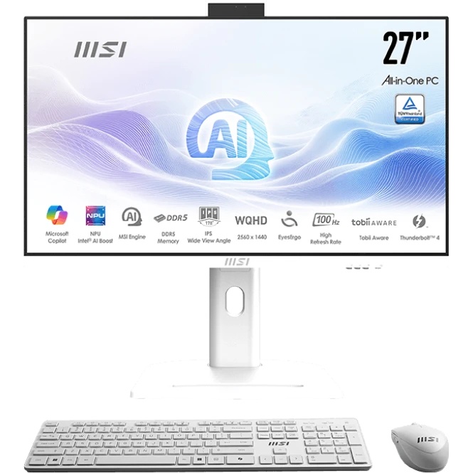 Моноблок MSI Modern AM273QP AI 1UM-095XRU 27" WQHD Core Ultra 7 155H (1.4) 16Gb SSD1Tb Graphics CR б